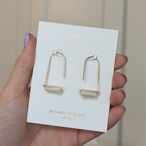 Jaxkelly Gemstone Drop Earring - calming mother of pearl